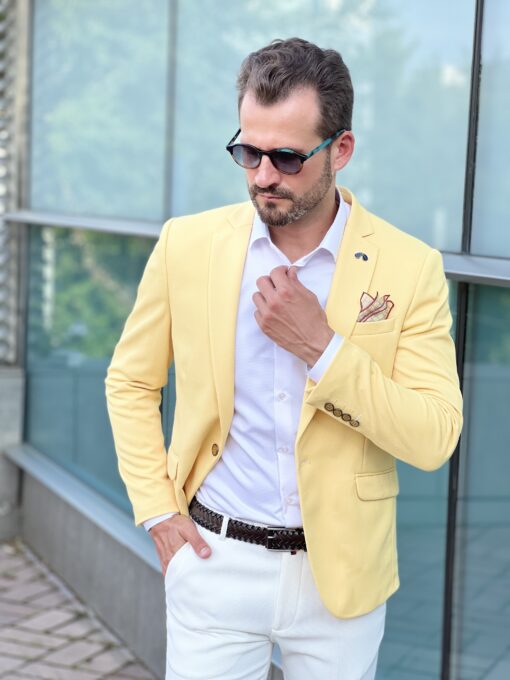 Желтый мужской пиджак. Арт.: 3824