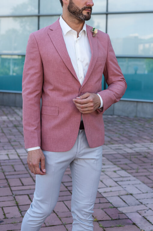 Пиджак casual светло розового цвета. Арт.: 3649