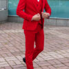 Красный костюм-тройка слим фит. Арт.: 3667
