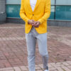 Желтый приталенный пиджак. Арт.: 3664