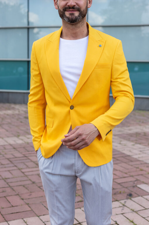 Желтый приталенный пиджак. Арт.: 3664