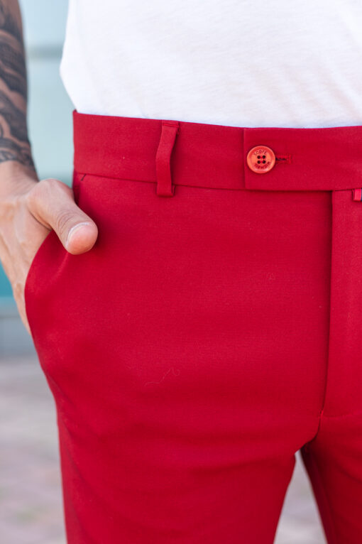 Зауженные красные брюки. Арт.: 3684