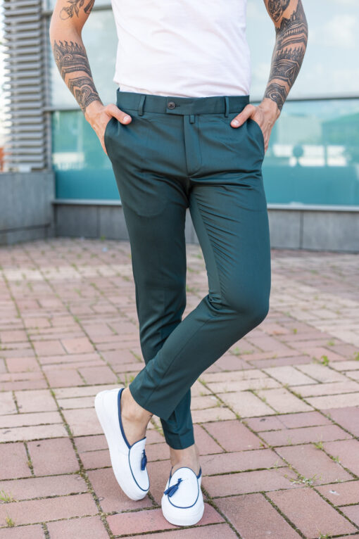 Мужские брюки зеленого цвета. Арт.: 3682