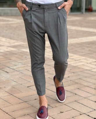 Мужские брюки серого цвета. Арт.: 3842