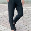 Черные мужские брюки с защипами. Арт.: 3846