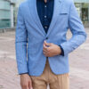 Приталенный пиджак голубого цвета. Арт.:3951