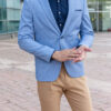Приталенный пиджак голубого цвета. Арт.:3951