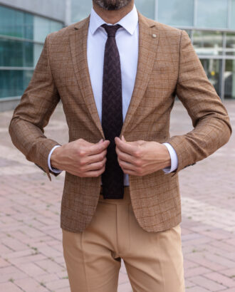 Светло-коричневый мужской пиджак. Арт.: 3944