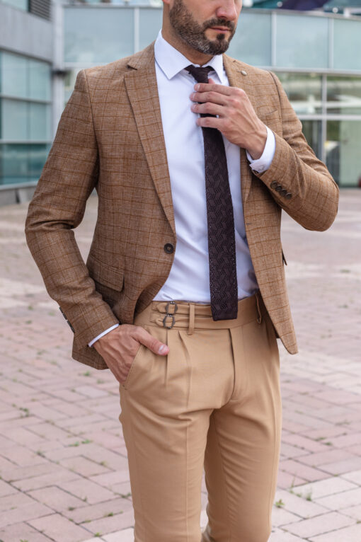 Светло-коричневый мужской пиджак. Арт.: 3944