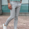 Мужские брюки серого цвета в полоску. Арт.: 3931