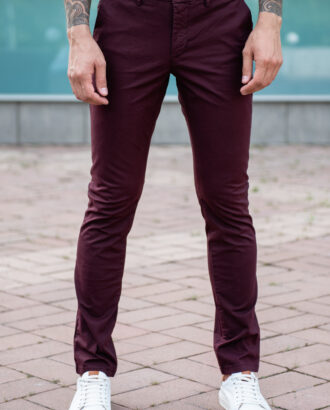 Бордовые брюки чинос. Арт.: 4023