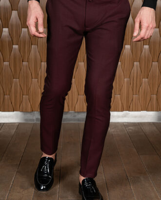 Мужские брюки бордового цвета. Арт.: 4429