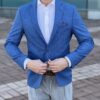 Приталенный пиджак синего цвета. Арт.:4980