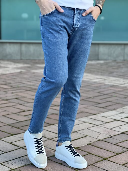 Мужские джинсы голубого цвета. Арт.:4953