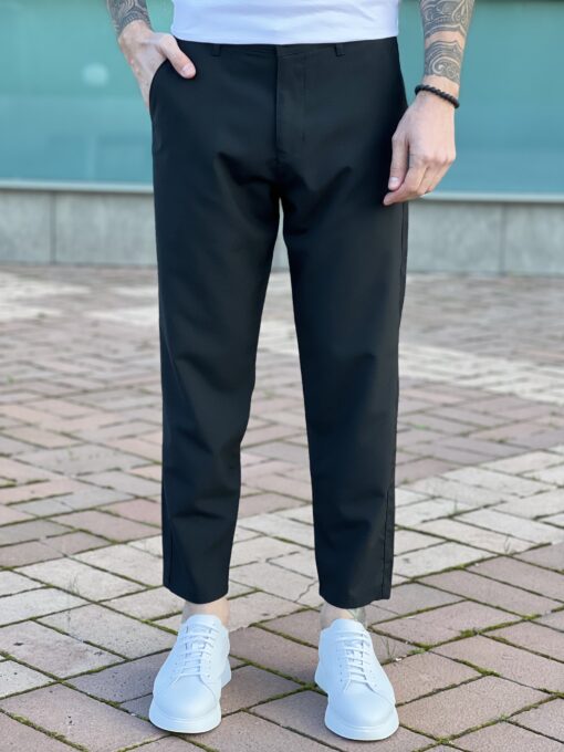Стильные мужские брюки черного цвета. Арт.: 4950