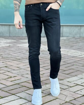 Мужские черные джинсы. Арт.:4961