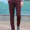 Мужские брюки чинос бордового цвета. Арт.: 7020