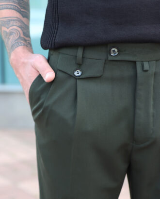 Мужские укороченные брюки с защипами. Арт.: 7027