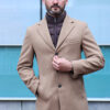 Мужское пальто бежевого цвета. Арт.: 5171