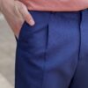 Укороченные брюки темно-синего цвета. Арт.: 7078