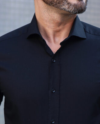 Мужская черная рубашка. Арт: 7067