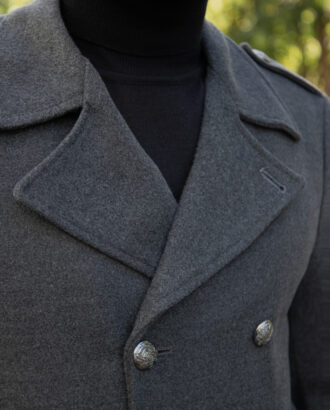 Мужское пальто серого цвета. Арт.:6176