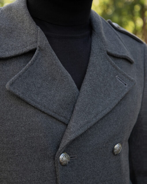 Мужское пальто серого цвета. Арт.:6176