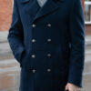 Мужское пальто-шинель синее. Арт.:6185