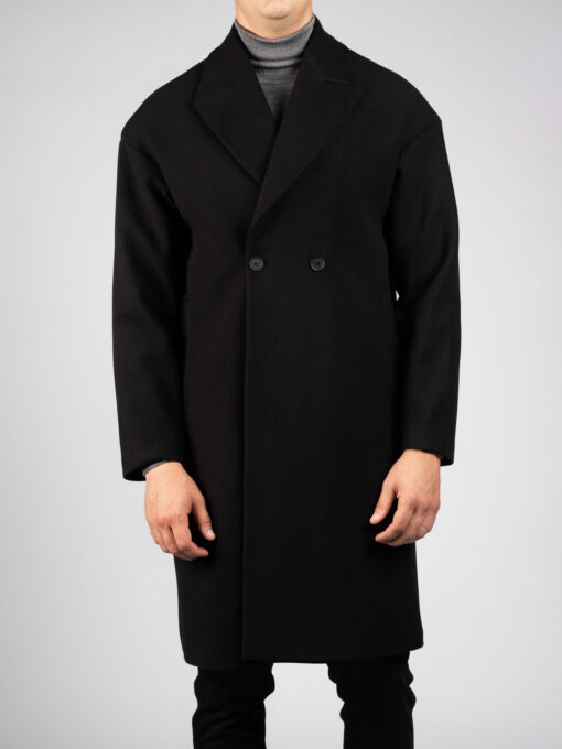 Мужское пальто чёрное. Арт.:6214