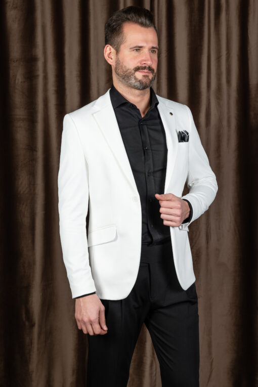 Белый мужской пиджак. Арт.:6506