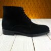 Высокие черные замшевые ботинки на молнию. Арт.:3303