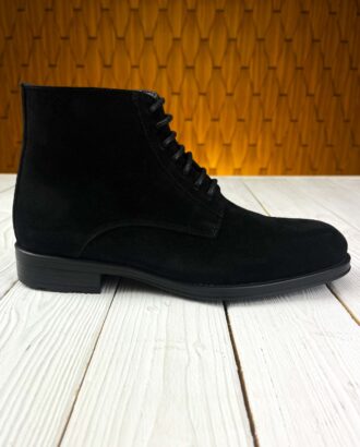 Высокие черные замшевые ботинки на молнию. Арт.:3303