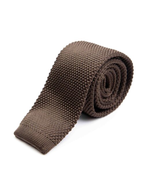Вязаный галстук шоколадного цвета. Арт.:3727