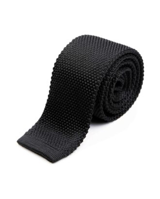 Трикотажный черный галстук. Арт.:3735