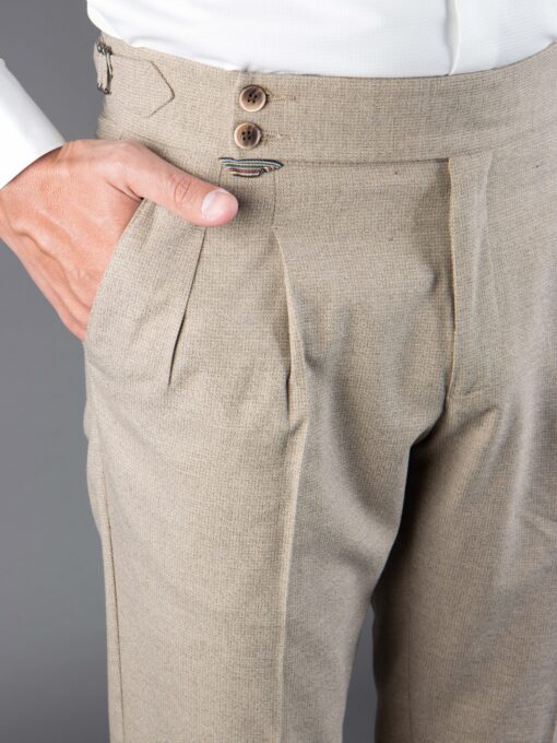 Мужские брюки с манжетами и защипами. Арт.:7227