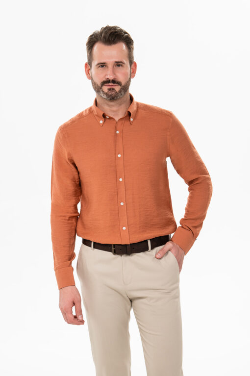 Стильная оранжевая рубашка. Арт.:7749