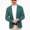Трикотажный пиджак зеленого цвета. Арт.:7681