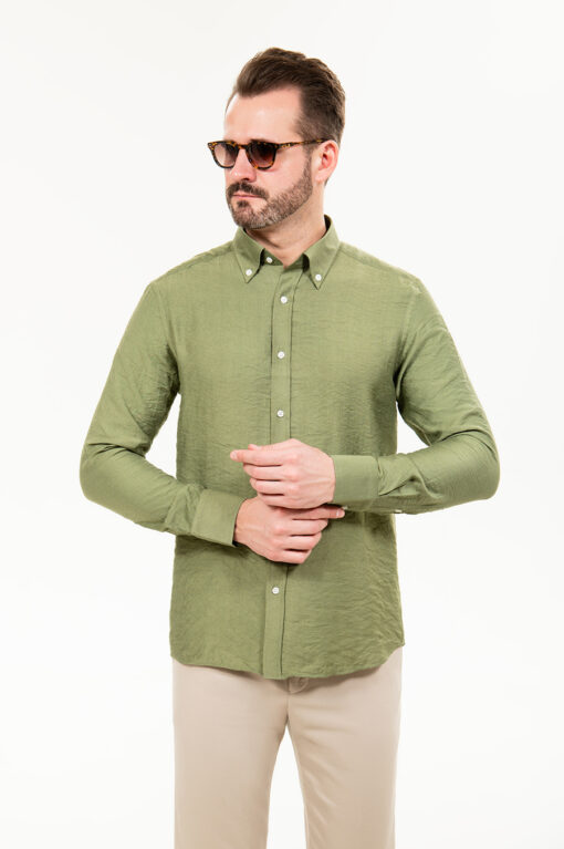 Кэжуал рубашка зеленого цвета. Арт.:7708