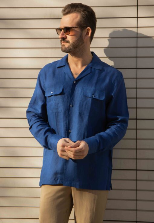 Мужская синяя рубашка Арт.:6750