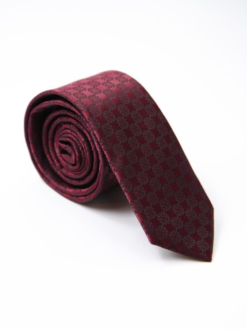Мужской бордовый галстук. Арт.:6754