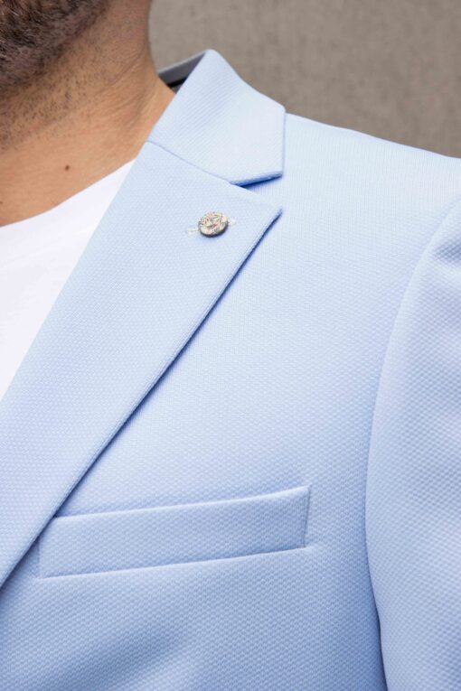 Стильный мужской голубой пиджак Арт.:6756