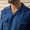 Мужская синяя рубашка Арт.:6750
